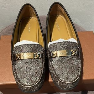 Coach size 6.5 brown loafers